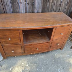 Wooden Media Console / TV Stand with Storage
