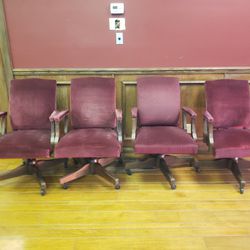 4 Velour Chairs 