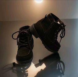 THE CHILDRENS PLACE Toddler Boys Lace-Up/Zipper Mid-Top Boots Choc Brown Size 7T