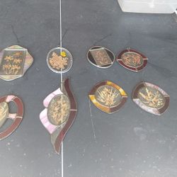 Lead Pressed Flower Sun Catchers