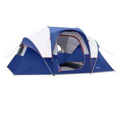 10 Person Camping Tent - Portable Easy Set Up Family Tent for Camp, Windproof Fabric Dome Tent Outdoor for Hiking, Backpacking, Traveling-14'x11'x74in