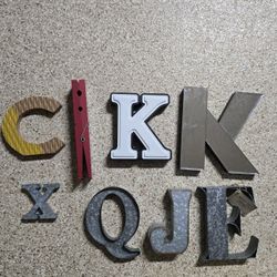 New Decorative Letters - K , C , X , Q , J , E and a Big Clip