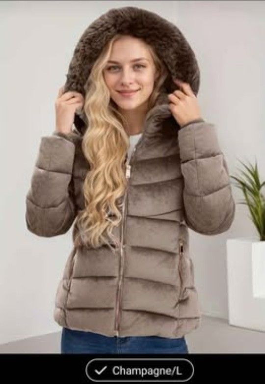 Brand New Womens warm short-Length heavy quality Velvet Jacket