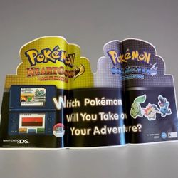 Vintage Nintendo DS Pokemon Heartgold Soulsilver Store Display Decal 2010 Promo