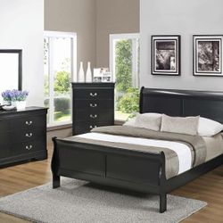 Queen Bed Frame With Dresser Mirror And Nightstand