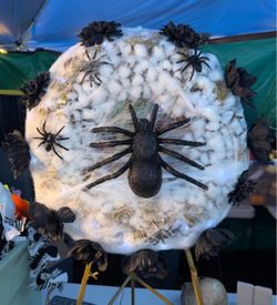 Handmade Halloween Spider Web Wreath with Lights. See Description and my other items for sale.