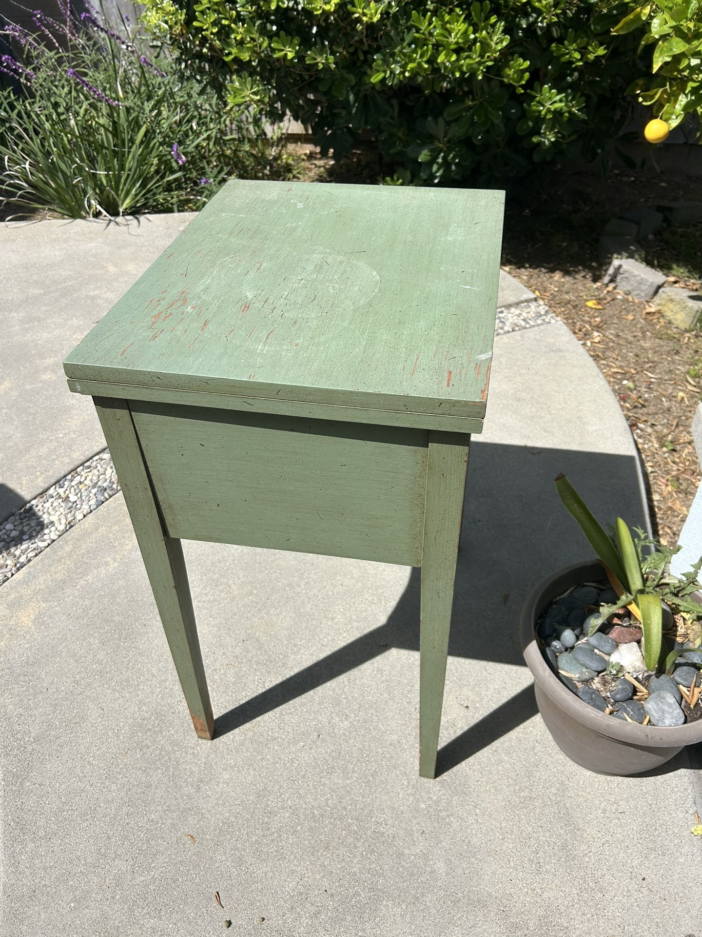 Green Nightstand/ Ironing Table