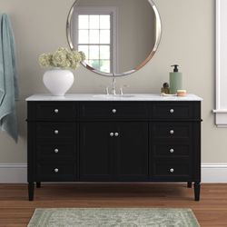 Lark Manor 60” Black Vanity