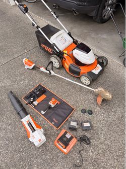 STIHL electric mower, edger, blower, trimmer and more
