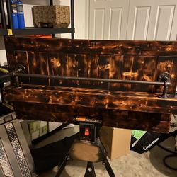 DIY Burnt Wood Wine Rack