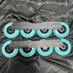 Endless UFS Skate Frames with Endless 90mm Wheels Miami Blue. Brand New. 