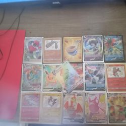 16 Pokemon Cards V's,Full Art Trainer And Card,Vmax One Rainbow 