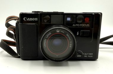 Canon AF35M Autoboy 35mm Film Camera 38mm f/2.8 Auto Focus Tested Working