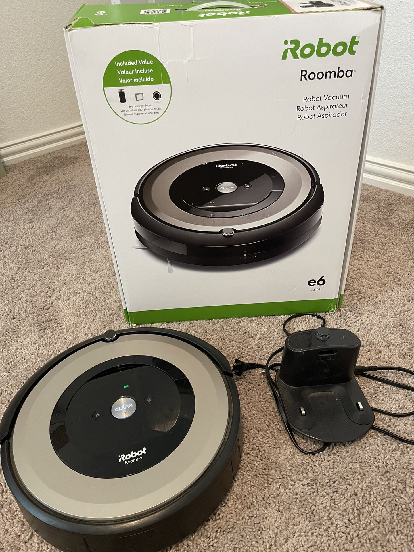 IRobot Roomba e6 (6198) Wi-Fi Connected Robotic Vacuum Cleaner