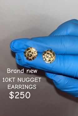 10KT GOLD NUGGET EARRINGS