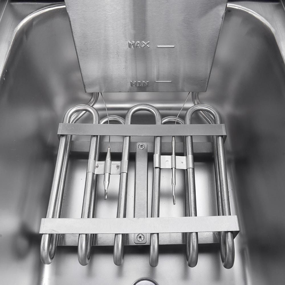 10L Electric Deep Fryer with Drain Stainless Steel French Fries Fried Chicken Wings