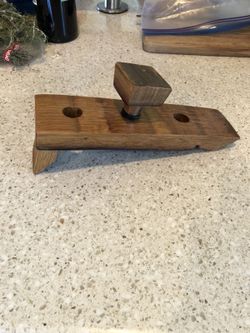 Wine bottle stopper and holder. Custom made.