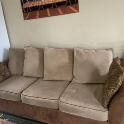 Sofa And Love Seat Set With Two Billows