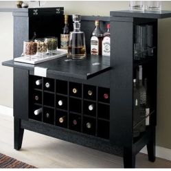 BAR CABINET: Crate and Barrel Parker Spirits Cabinet Like New (Retail $800+)