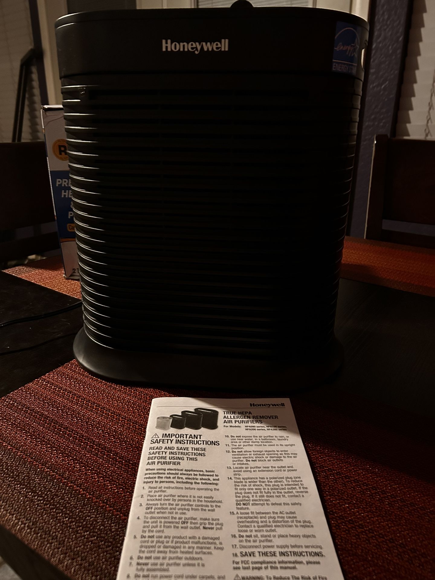 Honeywell Air Purifier Model HPA100