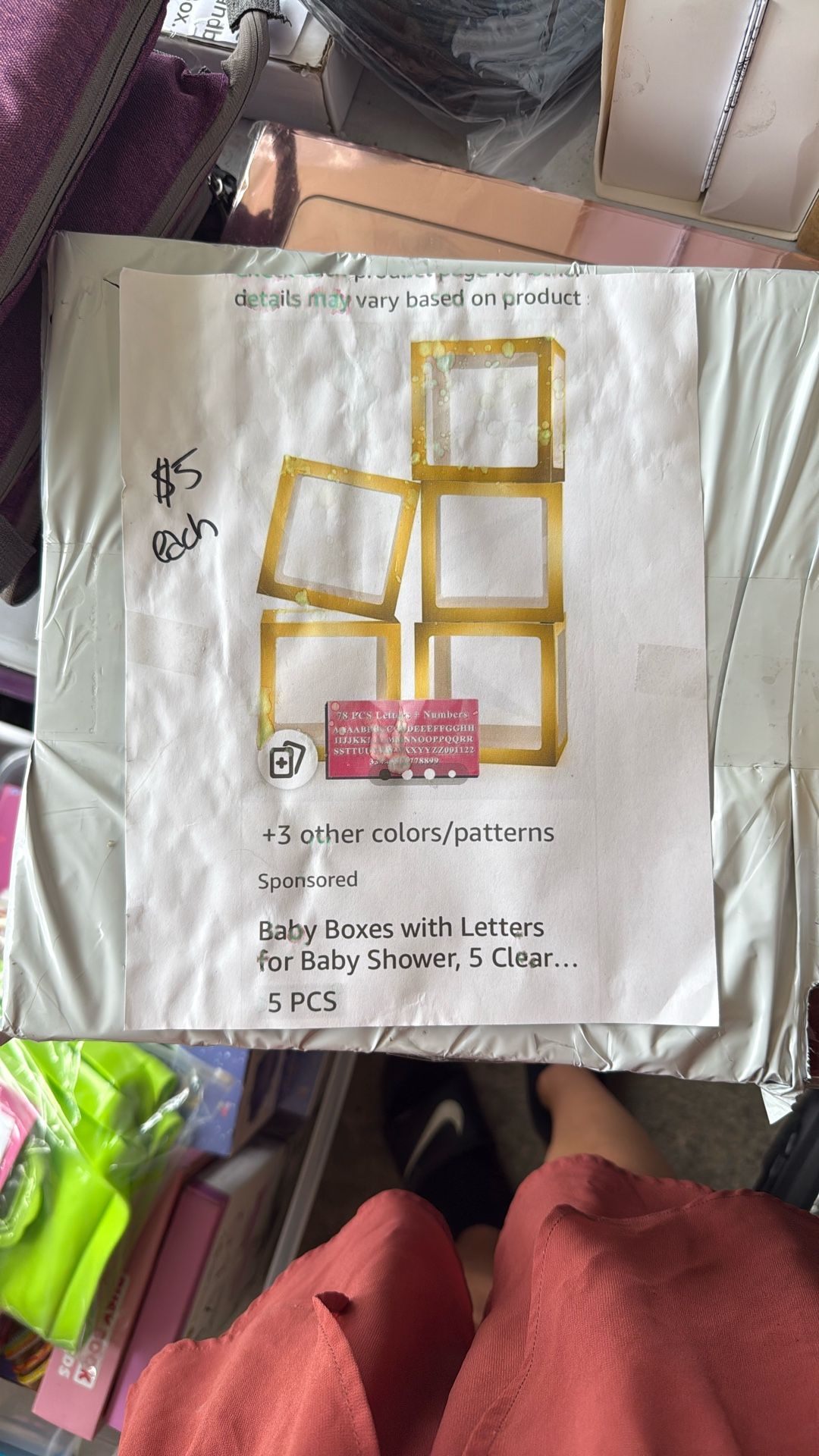 Baby Boxes With Balloons Rose Gold 5