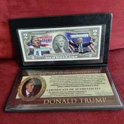 collectibles. DONALD TRUMP Genuine Legal Tender $2 U.S  Bill..VERY NICE