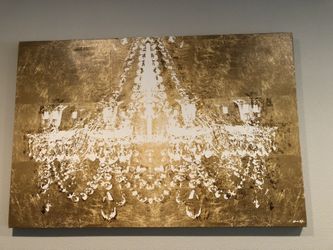 Chandelier canvas painting art work