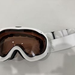 Ski snow goggles white size large for adults