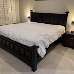 King Bed Frame And 2 Nightstands Ashley Furniture