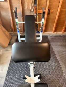 3-in-1 Weight Bench & Bench Press Station - Like New