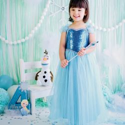 Homemade Elsa Frozen Dress