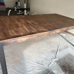 Brown Dining Table with Leaf