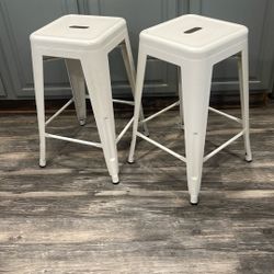 Metal Stool White 