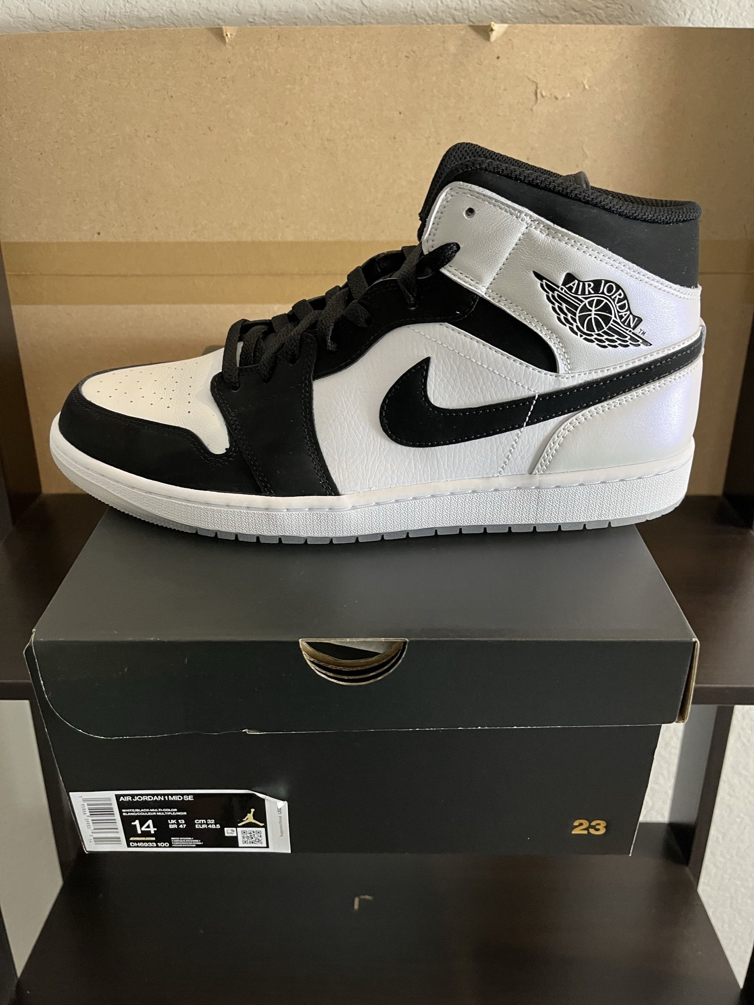 DS Jordan 1 Mid Diamond Shorts 1s Men Sz14