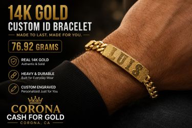 14K Gold “LUIS” ID Cuban-Link Bracelet