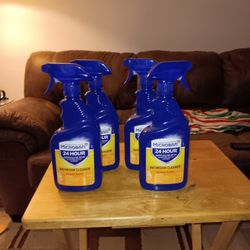 4 Microban 24 Hour Bathroom Cleaner - Citrus Scent 22 Oz.  Each Bottles