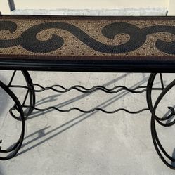 Mosaic Fer Forge Wine Table 