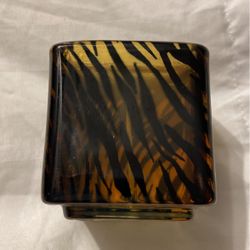 Bengal Tiger Stripped Candle/Holder 