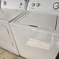 Amana Washer And Electric Dryer Matching Set Working Perfectly Fine Very Clean Super Capacity I Can Deliver To You 90 Days Warranty 