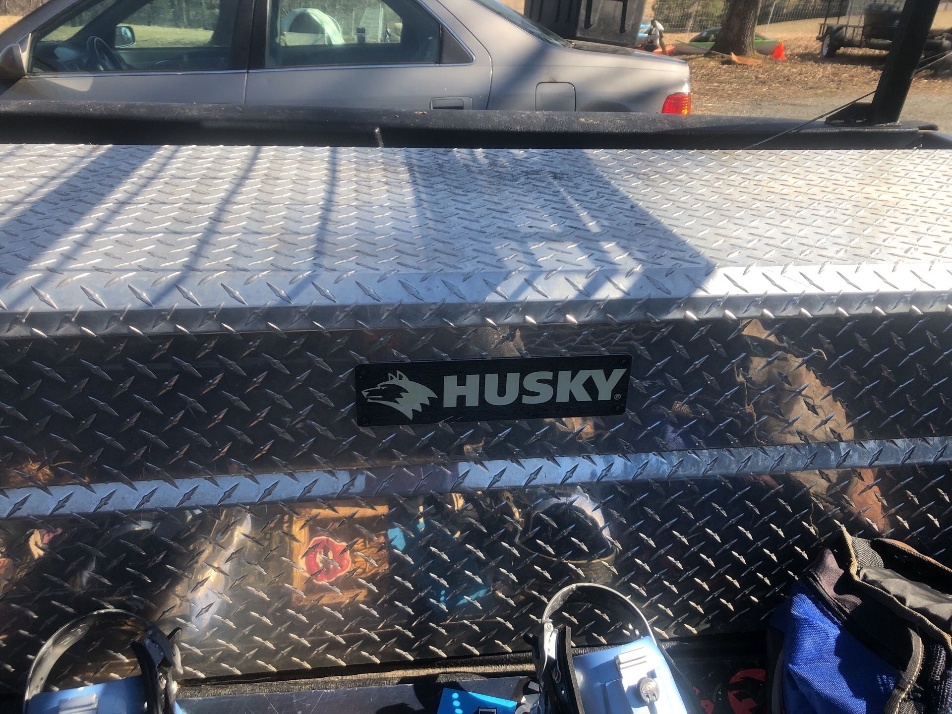 Husky tool box fits full size truck f150 Silverado etc.