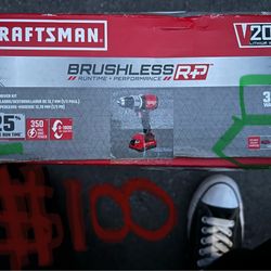Drill / Driver kit - Craftsman Brushless V20 With 2 Batteries & Charger