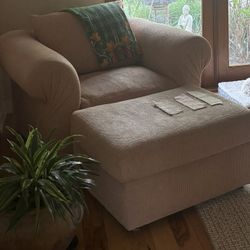Comfortable Arm Chair & Ottoman