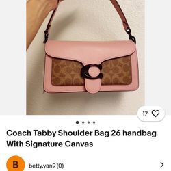 Coach Bag Pink Tabby 