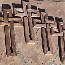 Handmade Wooden Woven Cross 