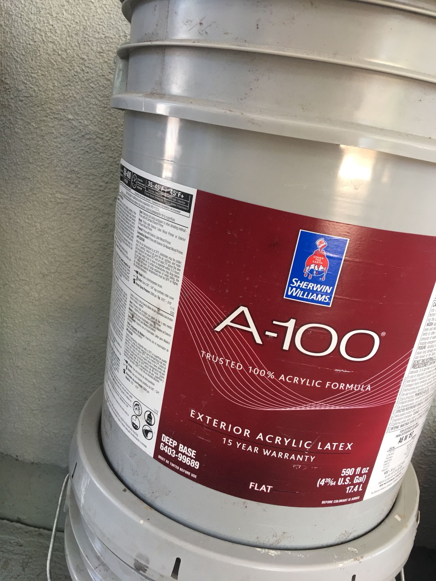 Sherwin Williams A-100 Exterior acrylic Latex Deep Base