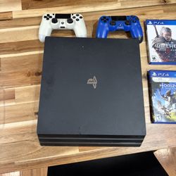 PS4 pro 1tb, Controller, Chords, Games