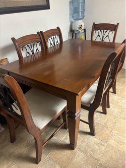 Wooden dining table