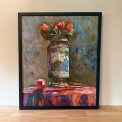 Edouard Vuillard Anemones in a Chinese Vase Oil Painting 20x24 OverstockArt