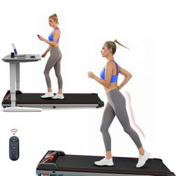 3 in 1 Treadmill, Portable Under Desk Walking Pad with Incline