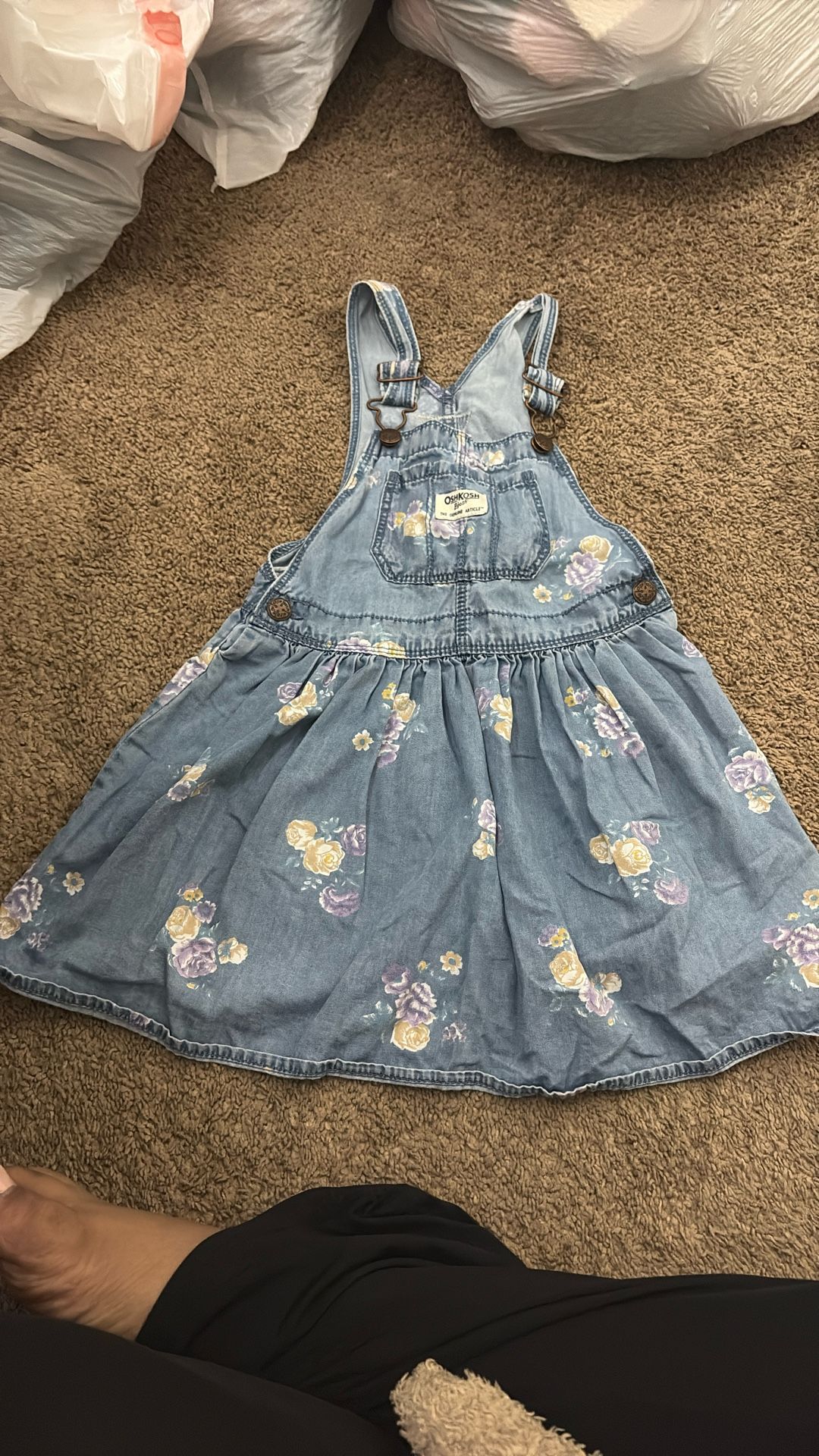 Oshkosh Girl Overall Dress Size 5T